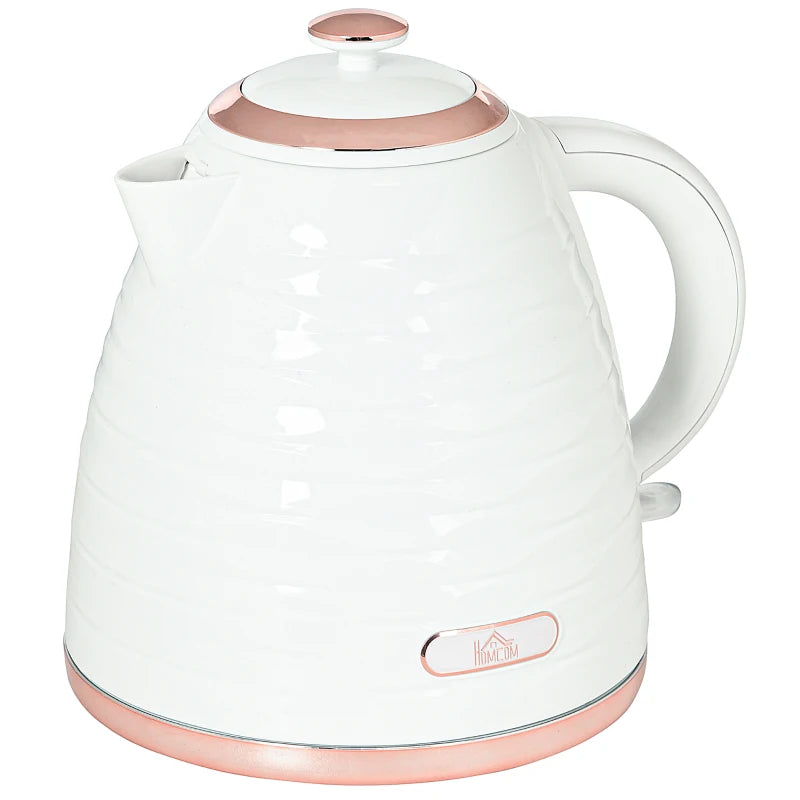 3kW Rapid Boil Honeycomb Kettle in Cream - Stylish Electric Tea Kettle for Fast Boiling and Modern Kitchen Decor