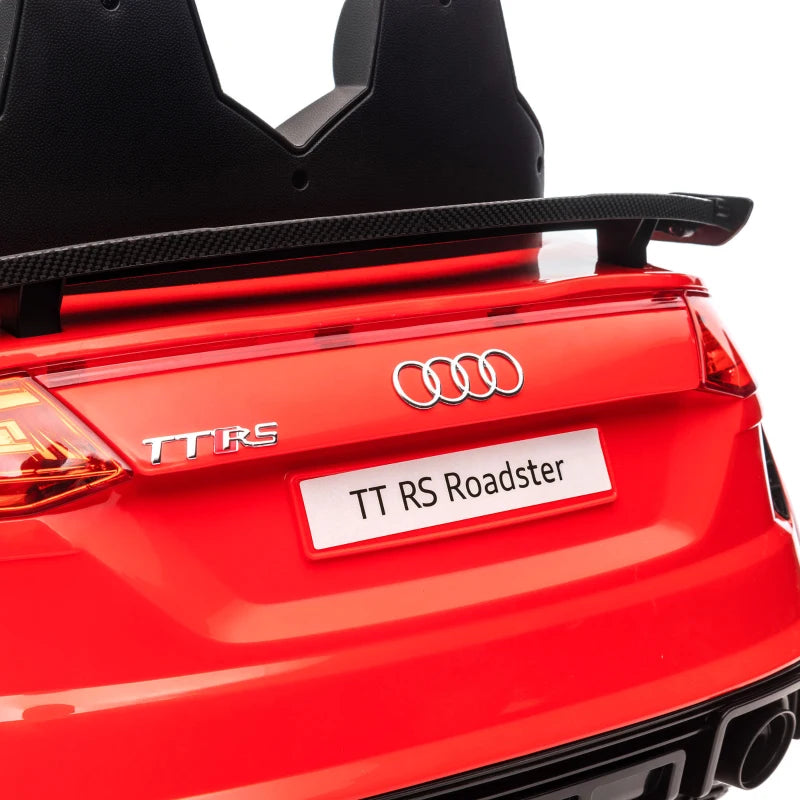 Kids Licensed Audi TT 12V Ride-On Car with Remote, Suspension, Headlights & MP3 Player - Red, 3km/h Speed
