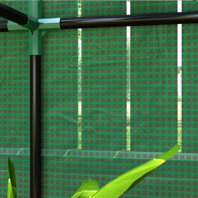 40 x 100cm Three Shelf Steel Frame Greenhouse - Green Color