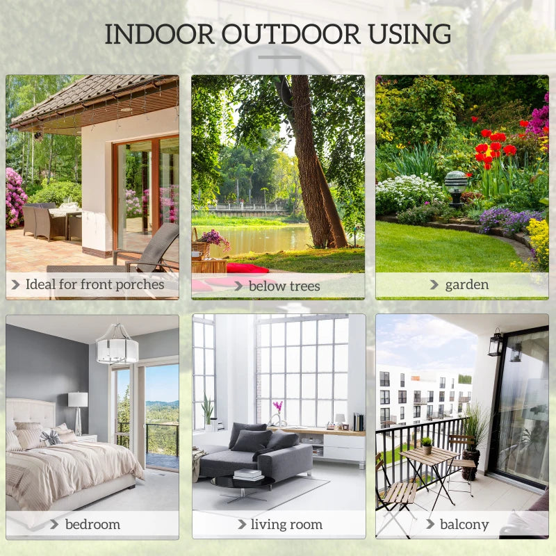 Dark Grey Outdoor Rope Hammock Chair with Cushion