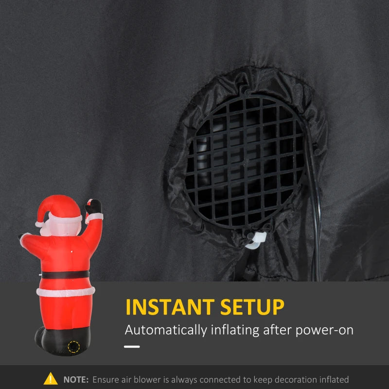 Inflatable Christmas Santa Claus Yard Decoration - Air Blown Holiday Decor for Outdoor Festivities