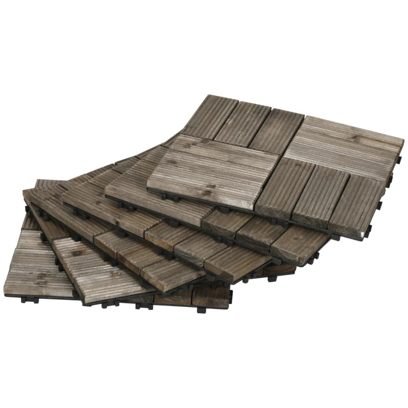 Interlocking Grey Decking Tiles (27 Tiles)