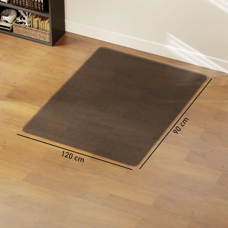 Non-Slip Chair Mat for Hard Floors 90x120 cm - Black Floor Protector for Wood & Tile - Office & Home Use