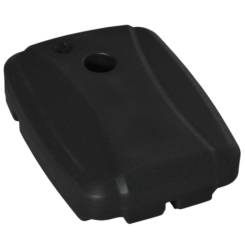Black Portable Water and Sand Filled Parasol Base - Up to 100kg