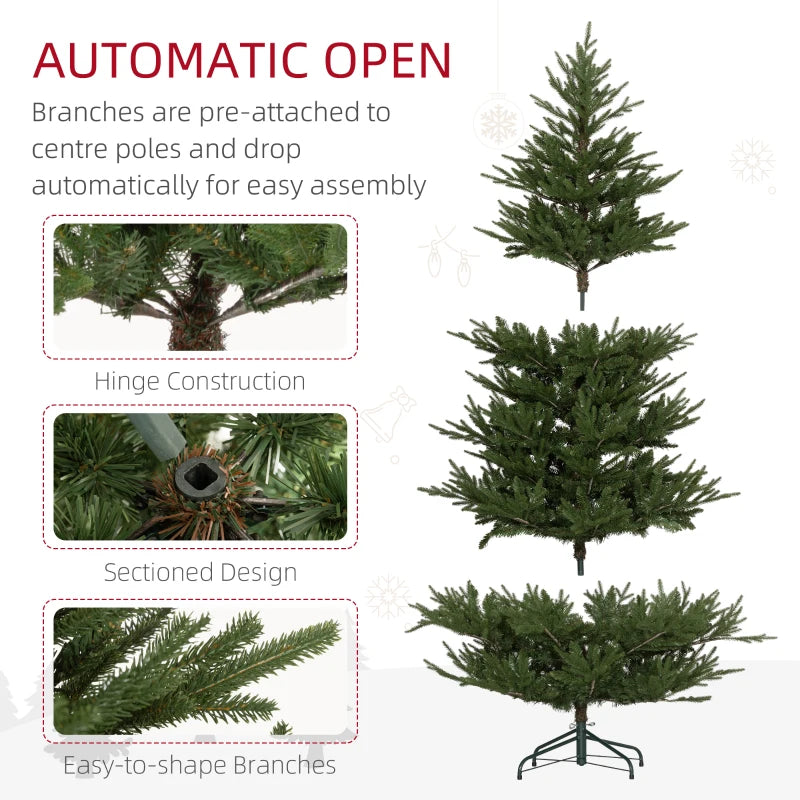 5ft Bushy & Bare Green Artificial Christmas Tree - Lush Holiday Decor for Home & Office, Easy Setup, Realistic Look