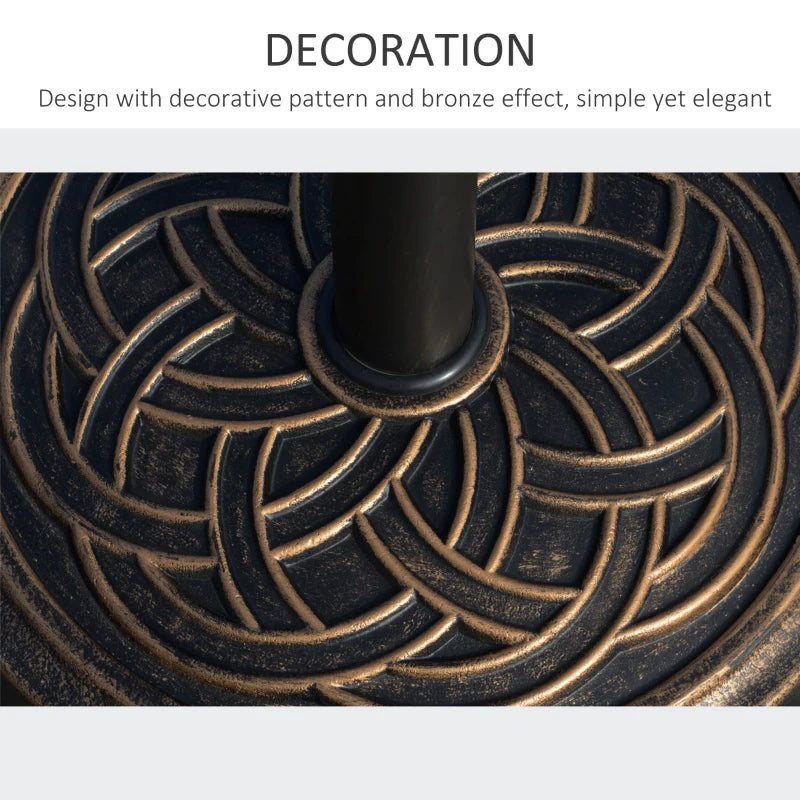 Bronze Tone Heavy Duty Patio Umbrella Base Stand