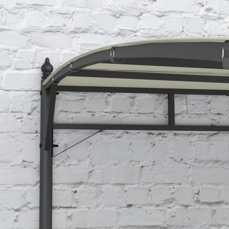 3m x 4m Cream Metal Frame Pergola - Outdoor Garden Canopy