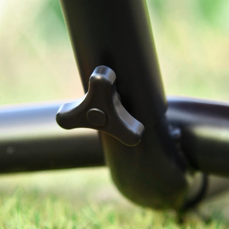 Portable Green Striped Camping Hammock with Stand - Adjustable Height, 120kg Capacity