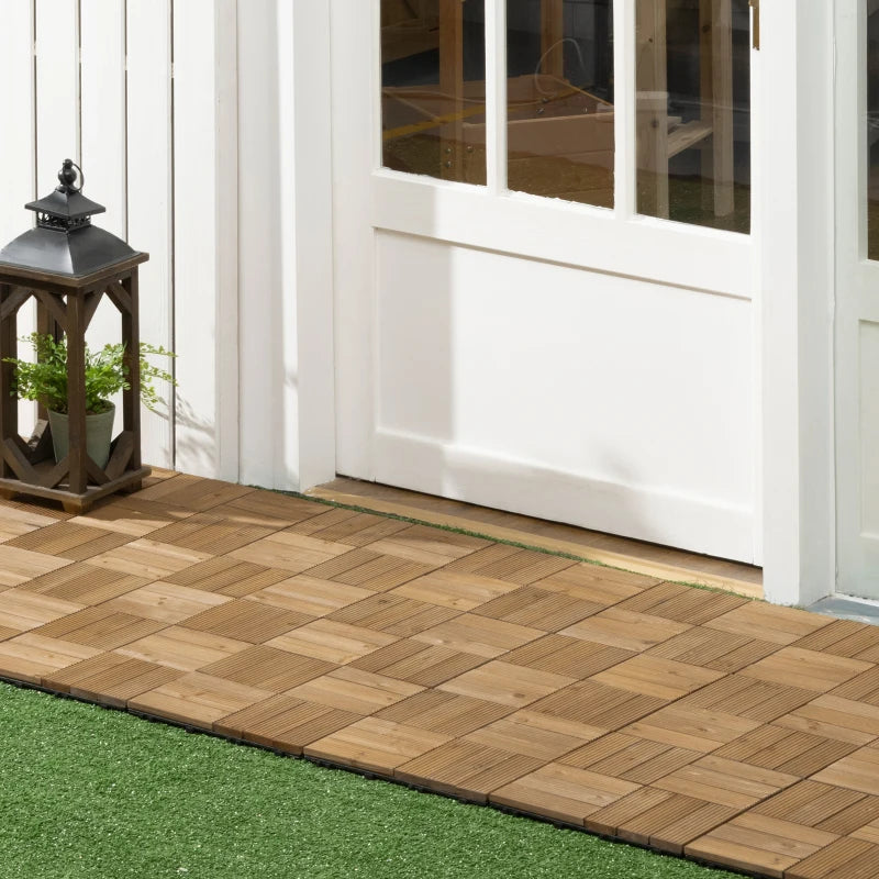 Interlocking Brown Decking Tiles (27 Tiles)