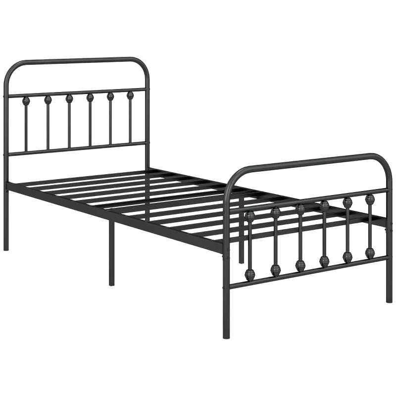 Minimalistic Black Metal Bed Frame - Stylish, Durable, Modern Design for Twin, Full, Queen, King Size Beds