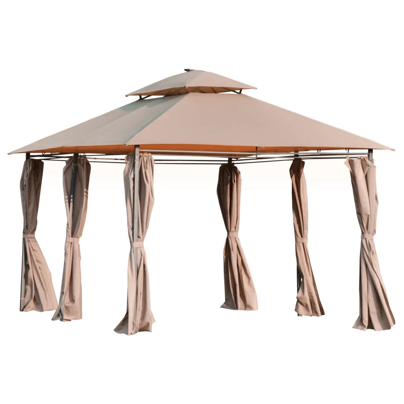 4m x 3m Gazebo Party Tent With LED Solar Lights