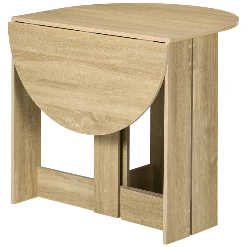 Space-Saving Drop Leaf Folding Dining Table for Small Spaces - Oak Kitchen & Dining Room Furniture