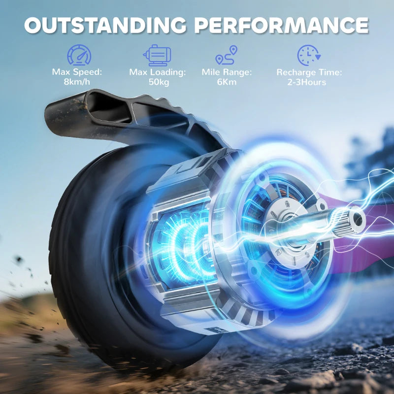 Electric Scooter for Kids 120W Motor Adjustable Height Rear Brake Safe Fun Pink