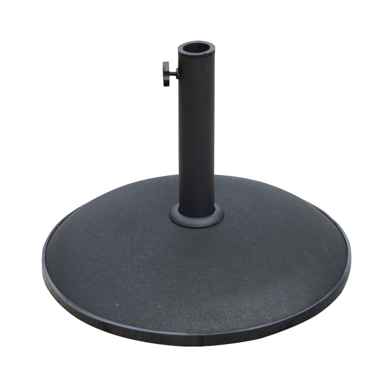Black Round Concrete Umbrella Base 25kgs - Patio Outdoor Stand