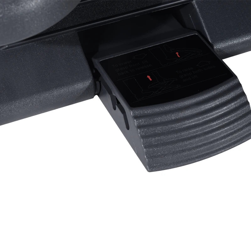 Adjustable Height & Angle Footrest - Charcoal Grey Tilting Platform for Home Office Comfort