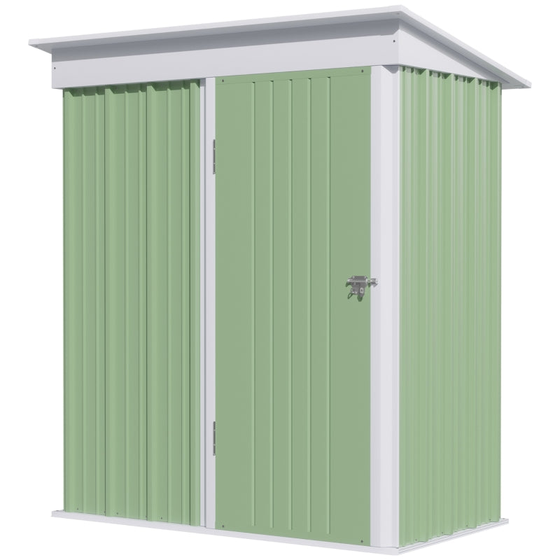 3ft x 5ft Light Green Lean-To Metal Shed