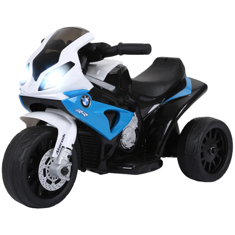 Electric Motorbike for Kids Ride On BMW Style with Headlights Music 6V Blue