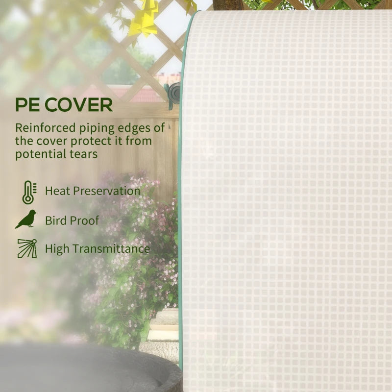 Portable White Mini Greenhouse with Storage Shelf