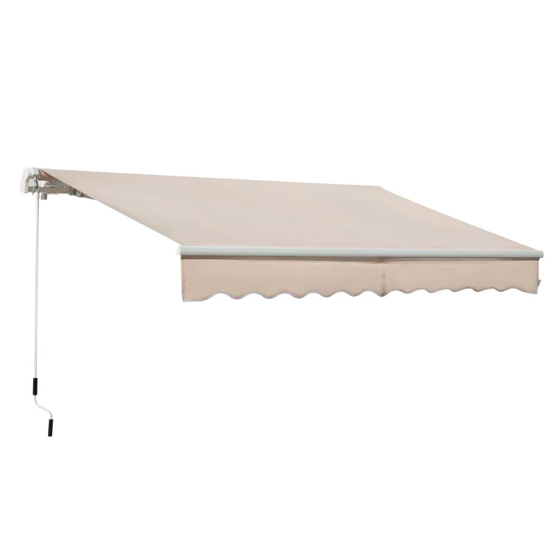 Beige 3.5m x 2.5m Manual Awning Canopy