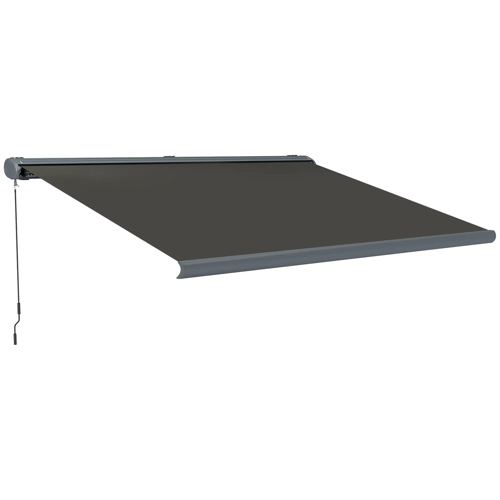 4m x 3m Retractable Electric Awning With Remote and Dark Grey Aluminium Frame UPF50+