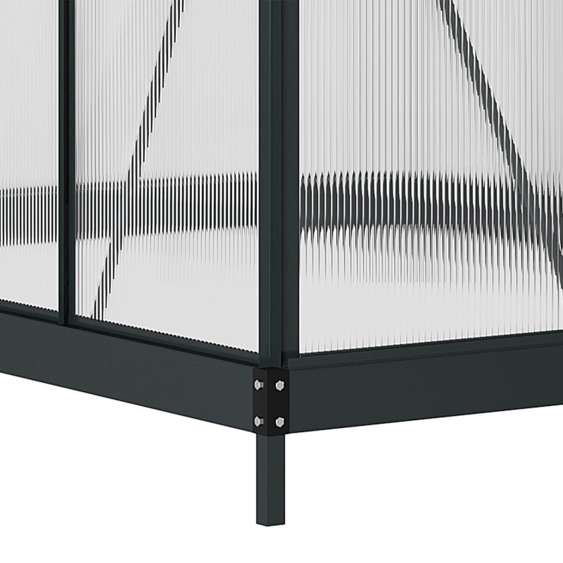 Polycarbonate Greenhouse With Aluminium Frame - All Sizes