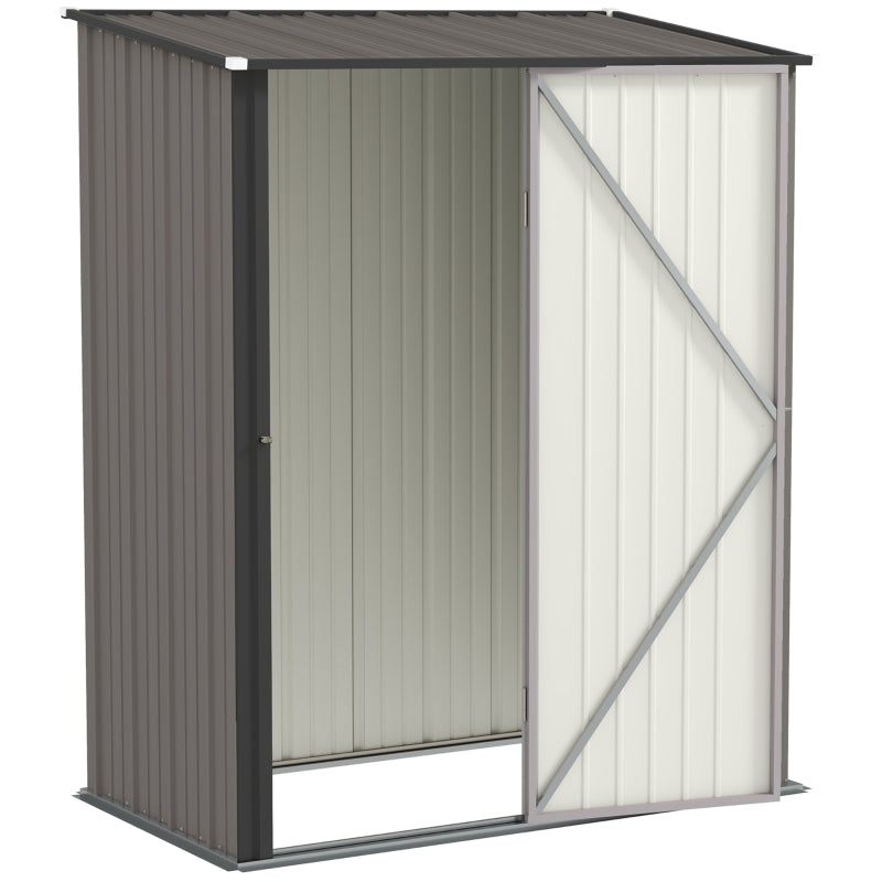 Light Grey 5.3 x 3.1ft Steel Garden Shed