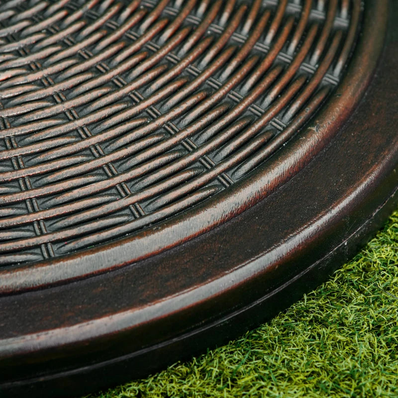 Black Cement Garden Parasol Base Holder - Fits 35mm/38mm/48mm Poles