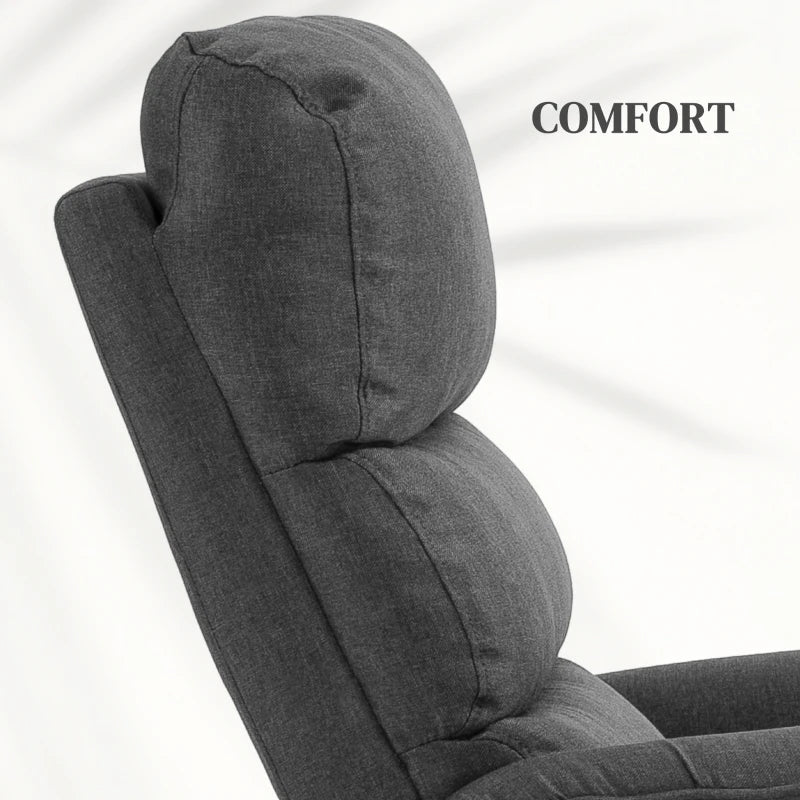 Electric Riser Recliner Armchair with Footrest in Dark Grey for Ultimate Comfort and Support
