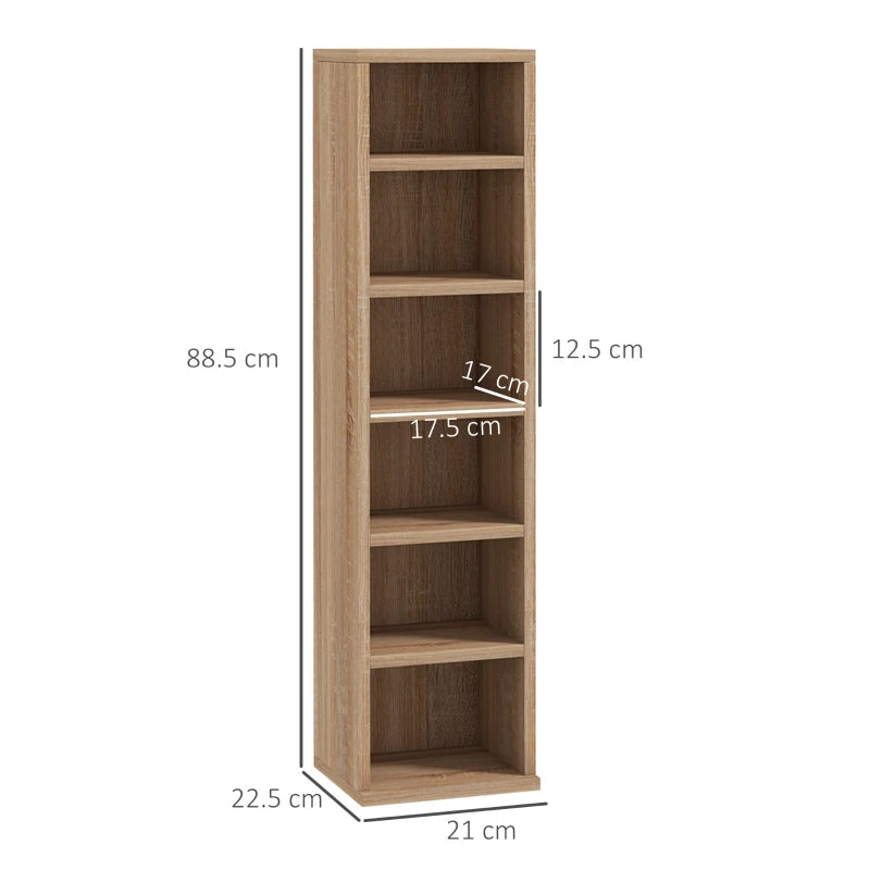 Set of 2 Wood-Effect 102 CD Storage Units - Stylish and Durable Media Organizers for Home or Office