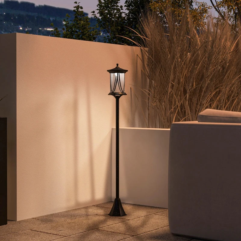 Cool White 1.3m LED Solar Lamp Post Light for Outdoor Spaces