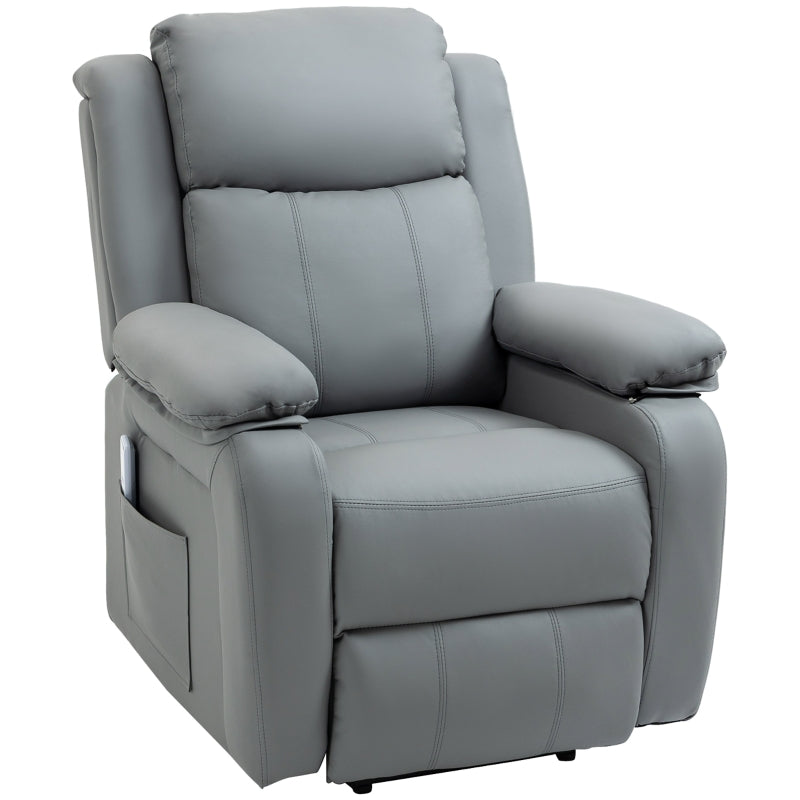 Electric Recliner Chair with Massage and Heat for Elderly, Power Lift Armchair with Remote Control and Extended Footrest