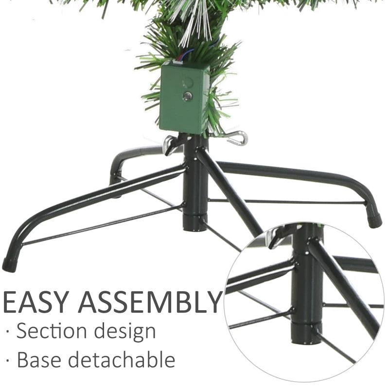 5ft Pre-Lit White Artificial Christmas Tree with 180 LEDs & Star Topper - Full Bodied Seasonal Decoration for Home