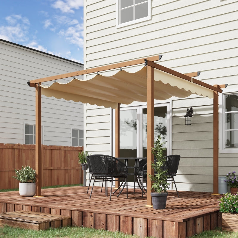 3m x 3m Gazebo - Wood Effect Frame