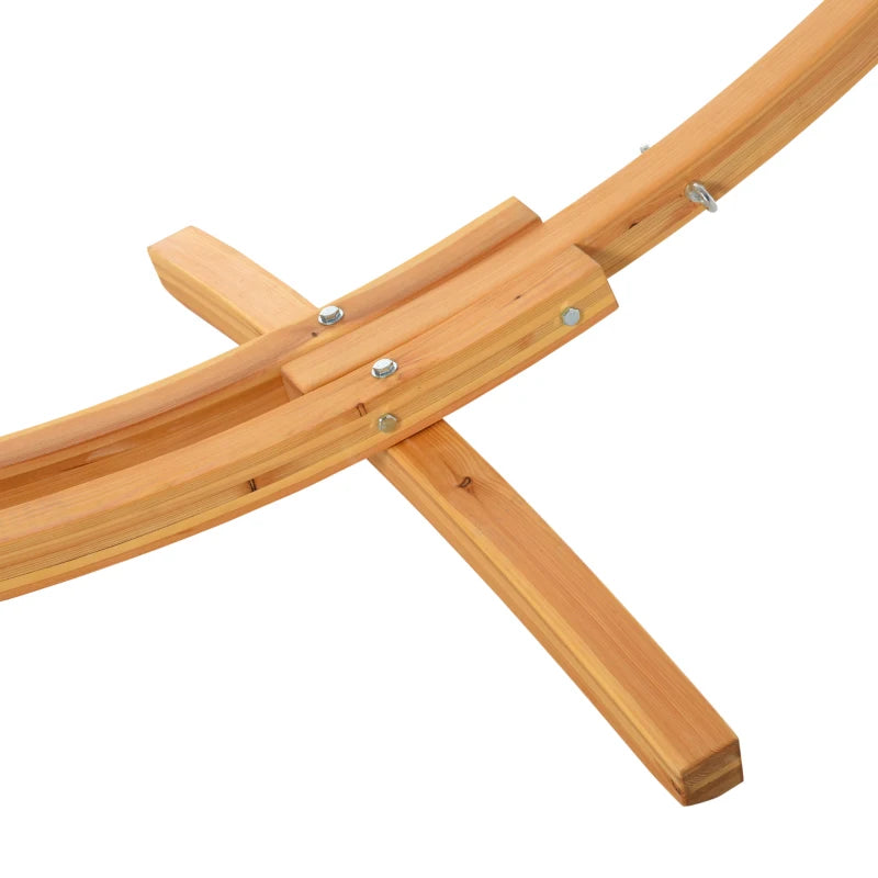 Wooden Hammock Stand - Universal Fit - Garden Picnic Camp - 3.25m - Natural