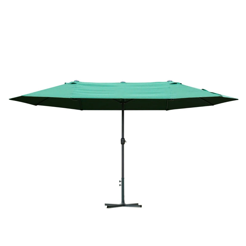 Dark Green 4.6M Double-sided Crank Sun Umbrella Canopy