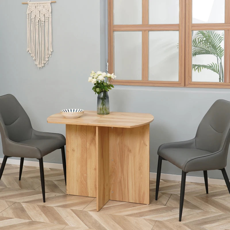 4-Person Drop Leaf Dining Table - Stylish Wood-Effect Design for Space-Saving Dining Solutions