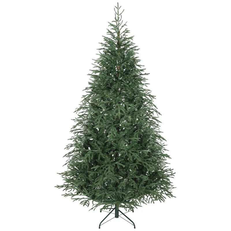 7ft Full Spruce Christmas Tree - Realistic Dense Tips, Easy Assembly, Lush Green Holiday Decor