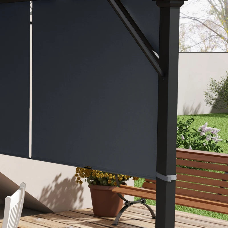 Dark Grey Pergola Canopy Set - UV Protection, Easy Install (3x3m)