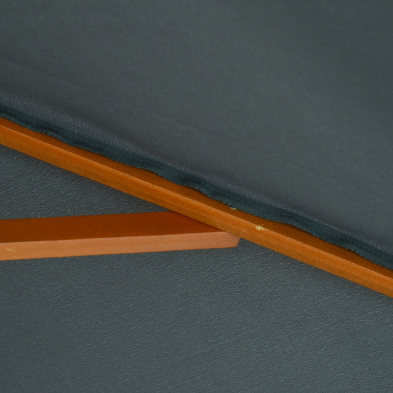 Dark Grey 3x3m Double Tier Patio Garden Umbrella Canopy