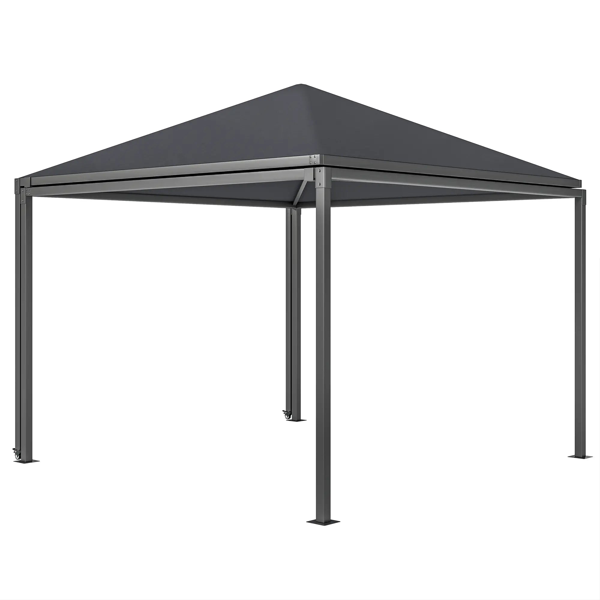 Extendable Metal Hard Top Gazebo with Wheels, UPF30+