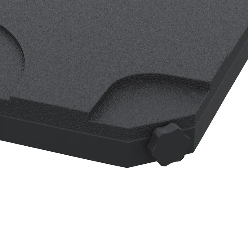 Black 4-Piece Banana Umbrella Stand Weights, Up to 72kg