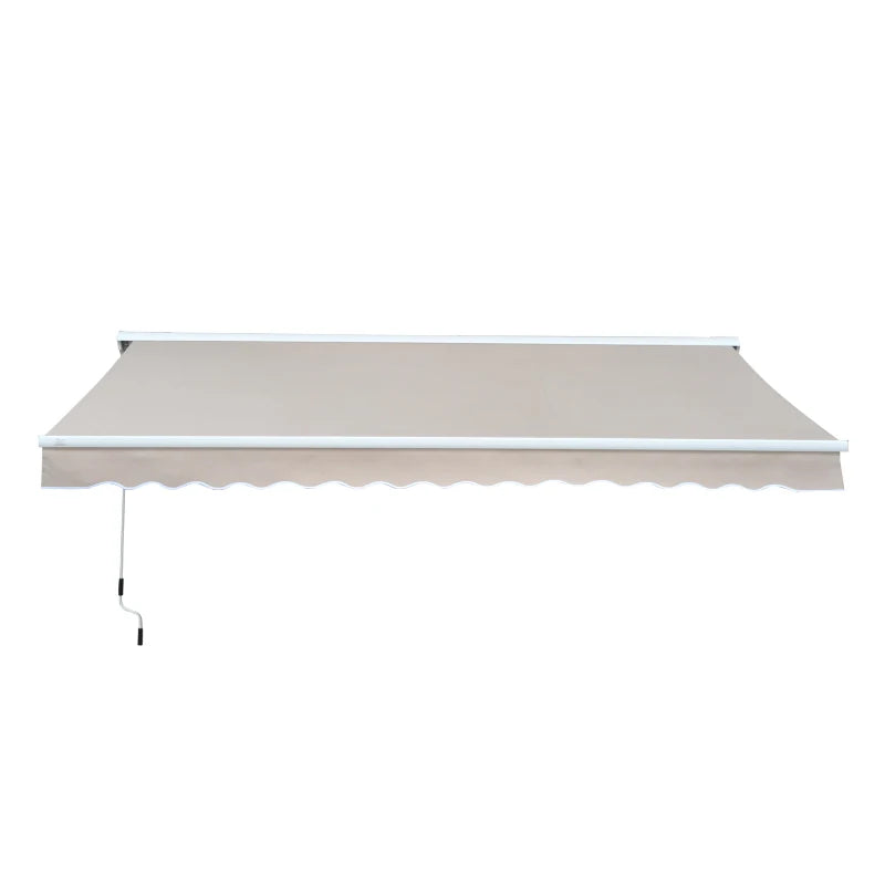 Cream White 3.5m x 2.5M Retractable Electric Awning Shade