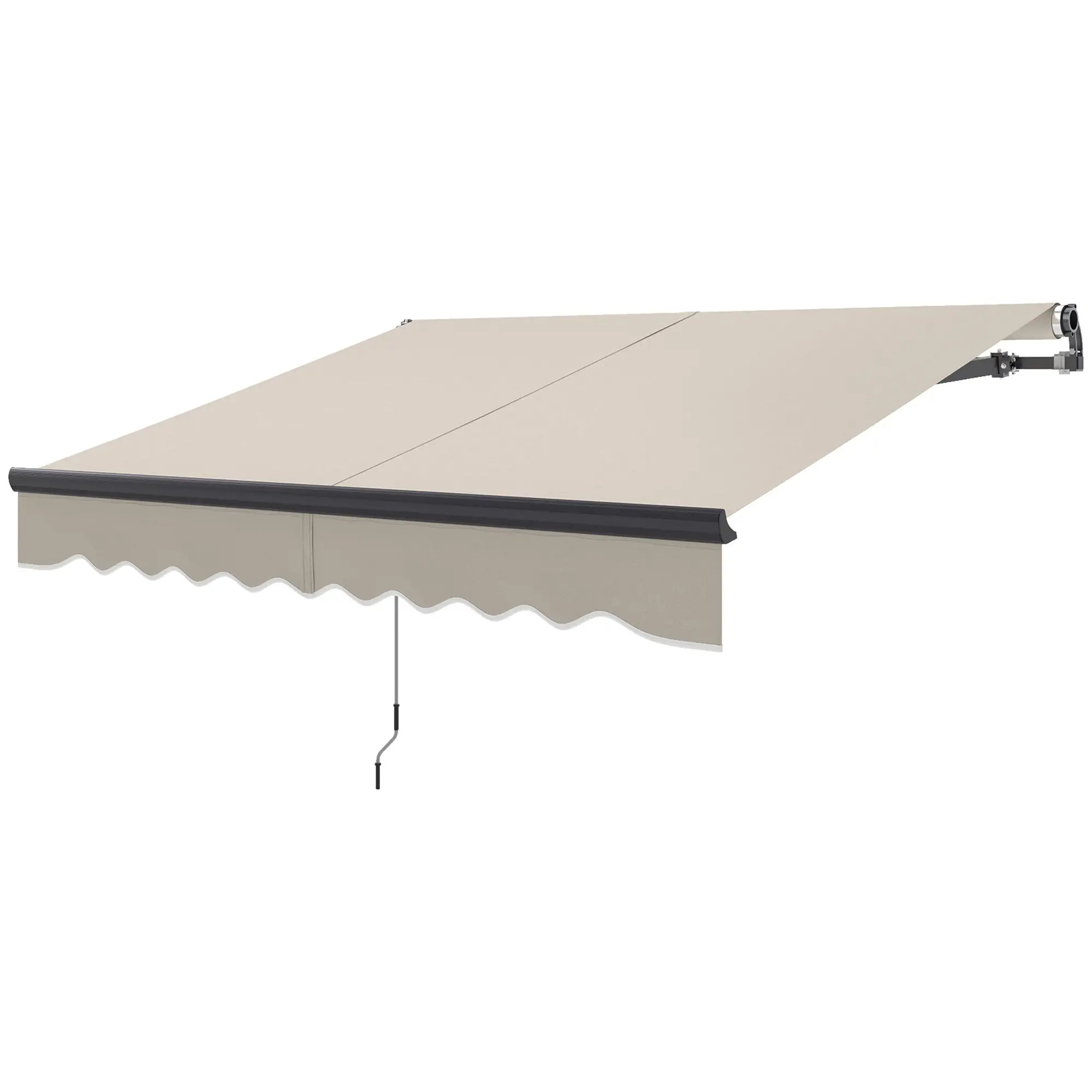 Beige 2.5m x 2m Electric Awning with Remote Controller - Aluminium Frame,  UV30+ Sun Shade Canopy for Garden Patio Deck