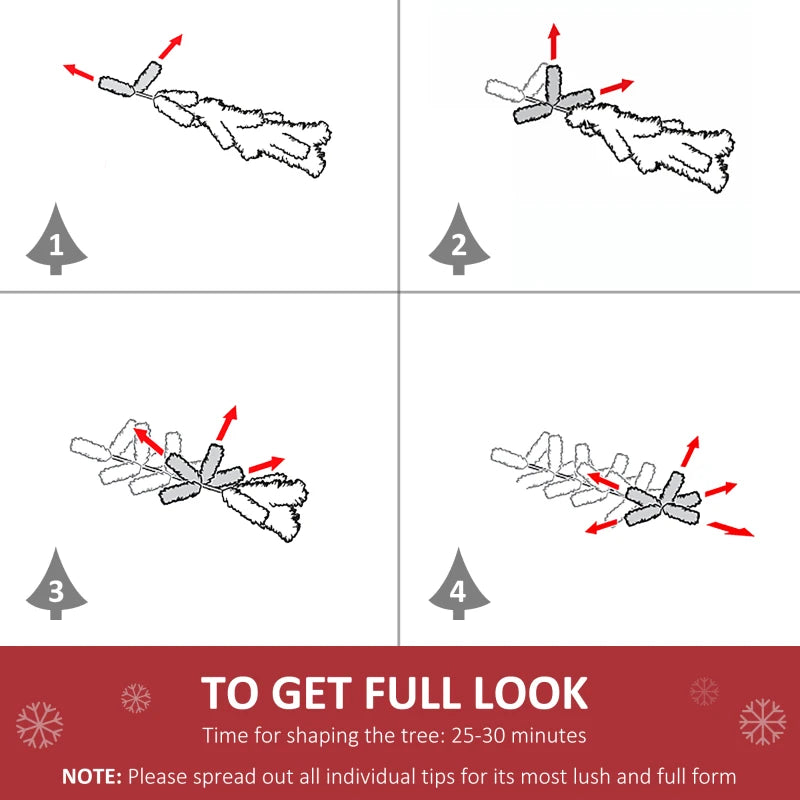 5.5FT Snow Dipped Christmas Pencil Tree - Foldable Black Stand, Green Holiday Indoor Decoration for Festive Home Decor