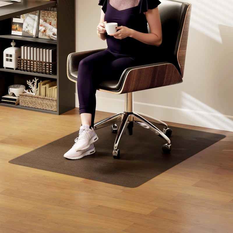 Non-Slip Chair Mat for Hard Floors 90x120 cm - Black Floor Protector for Wood & Tile - Office & Home Use