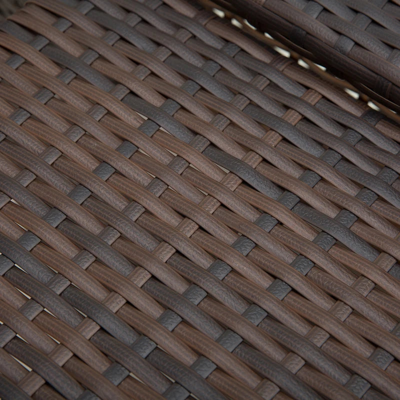 Brown Rattan Double Sun Lounger Day Bed