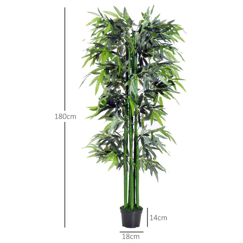 6ft Artificial Bamboo Tree Plant in Pot for Home Office Indoor Decor 1.8M