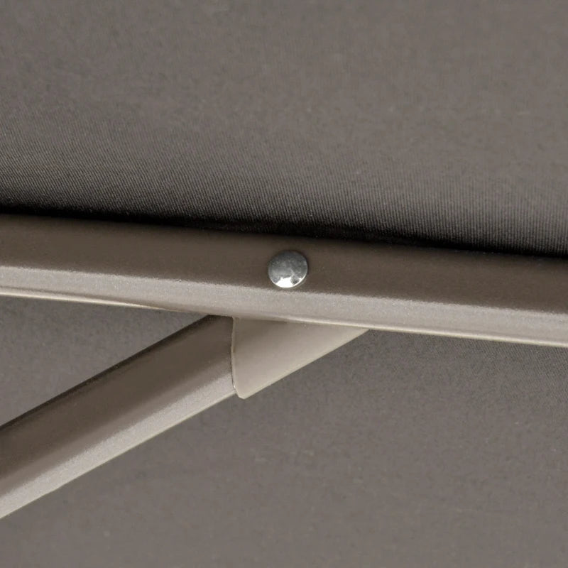 Black Double Tier Cantilever Banana Parasol Umbrella - 2.7m