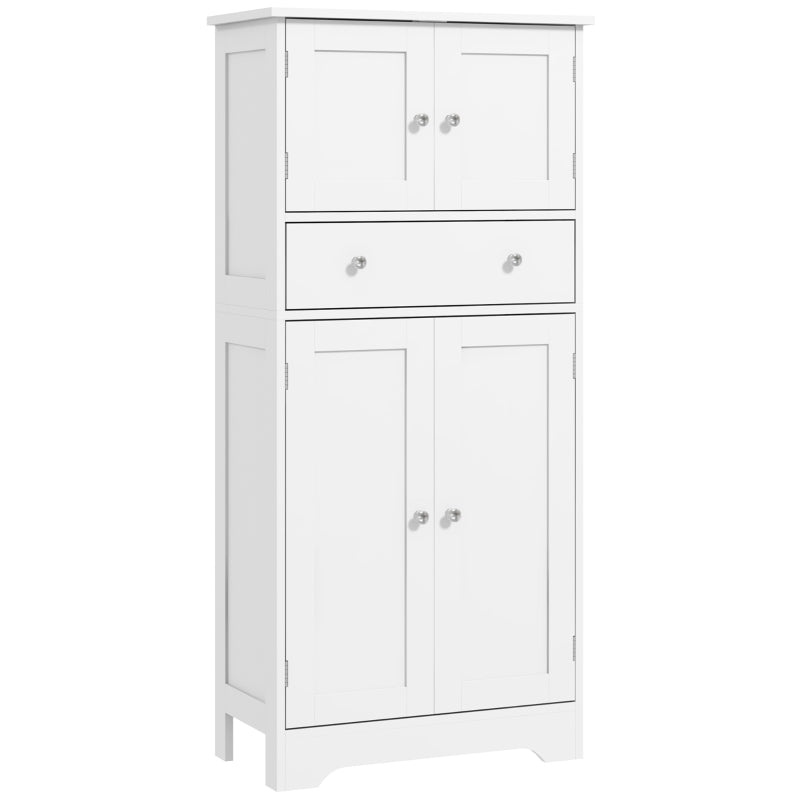 Multi-Storage Freestanding Kitchen Cabinet - Elegant White Design for Organized Kitchen Storage & Space Saving Solutions