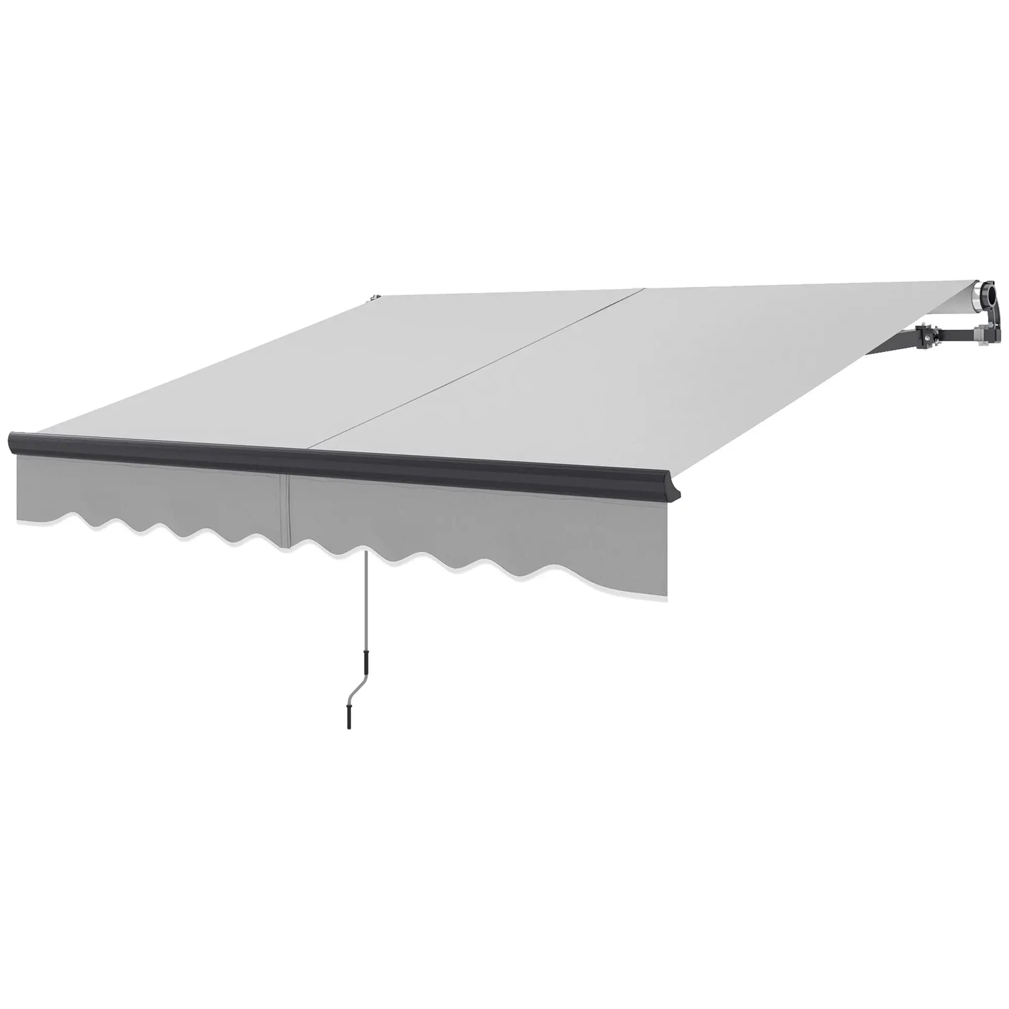 Light Coloured 2.5m x 2m Electric Awning with Remote Controller, Aluminium Frame - Fully Retractable - UV30+ Sun Shade Canopy